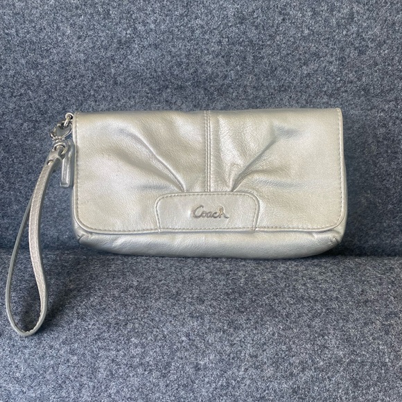 Coach Accessories - Coach Wristlet in Silver/Gold Depending on Lighting